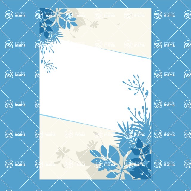 Nature Backgrounds, Patterns and Frames Themed Graphic Collection - Modern Clean Vector Floral Frame Design